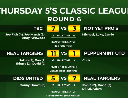 Thursday Classic 5-a-side League Week 6 Report